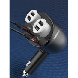 CL rozdvojka s adaptérem QC 3,0 a 3,1A s testerem baterie