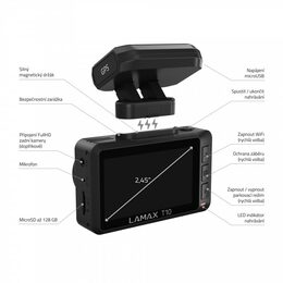 Autokamera LAMAX T10 4K GPS (s hlášením radarů)
