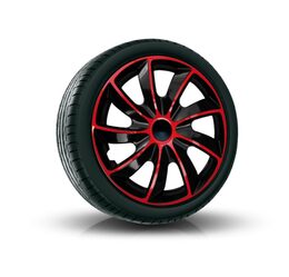 Kryty kol 15" QUAD BICOLOR červené - 4 ks