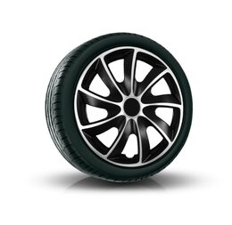 Kryty kol 17" QUAD BICOLOR stříbrné - 4 ks