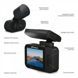 Kamera do auta TrueCam M7 GPS Dual (s hlášením radarů)
