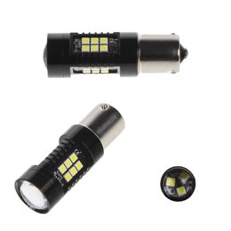 LED BA15s bílá, 12V, 21LED/3030SMD