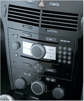 2DIN redukce pro Opel Astra H 2004-2010 - černá
