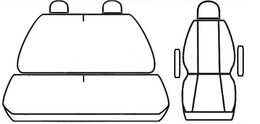Autopotahy VOLKSWAGEN T6 TRANSPORTER, MULTIVAN, 3 místa, od r. 2015-2022, antracit