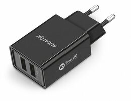 Chytrá síťová Nabíječka ALIGATOR CHA0029 - neoriginální 2.4A, 2xUSB, smart IC, černá