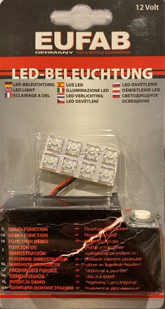 LED panel 40x20 mm 12V, 8LED bílé - EUFAB