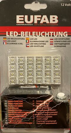 LED panel 65x35 mm 12V, 24LED bílé - EUFAB