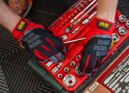 Rukavice Mechanix FastFit červené, Velikost XL