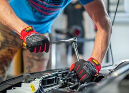 Rukavice Mechanix FastFit červené, Velikost XL