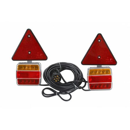 LED sdružená světla s magnetem a trojúhelníky, kabeláž 7pin/7,5m homologace