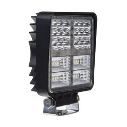 LED světlo hranaté, bílá + oranžová, 38x3W, ECE R10