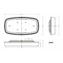 LED světelná oranžová rampa homologovaná 305x158 R10 R65 magnet, 12/24V