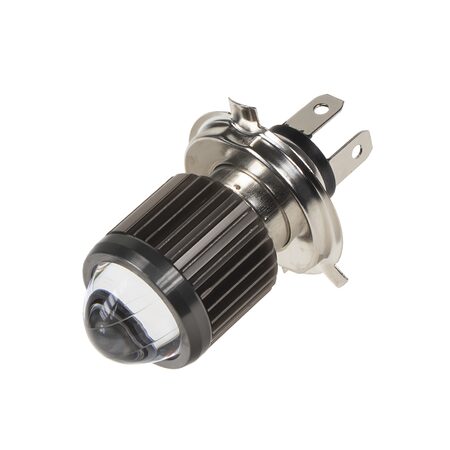 LED H4 žlutá / bílá, 12 V, motocyklová s čočkou