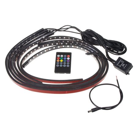 LED podsvětlení vnitřní/vnější RGB 12V, IR , 4 pásky