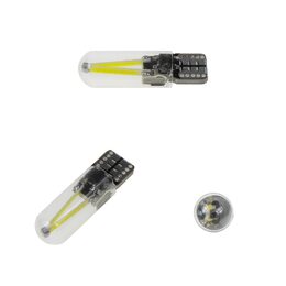 COB LED T10 bílá, 12-24V, silikon