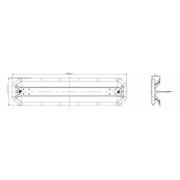 Pracovní LED oranžová rampa Slim  homologovaná 930 mm R10 R65