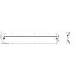 Pracovní LED oranžová rampa Slim homologovaná 1235 mm R10 R65