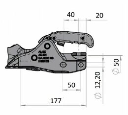 Kloub AK 301, 3000 kg / 50 mm, AL-KO