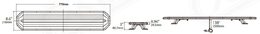 SLIM LED rampa 770mm, oranžová, 12-24V, 36+96LED, ECE R65