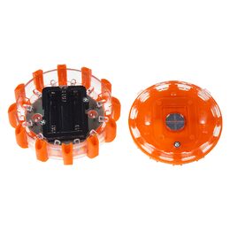 LED výstražné světlo 12 + 3LED na 3x baterii AAA, červené