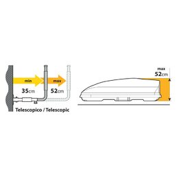 Držák střešního boxu boční NORDRIVE T1 TOP - 2ks