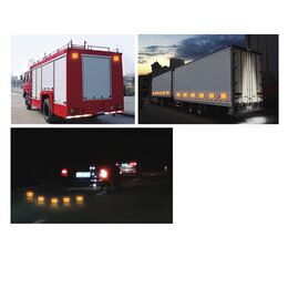 LED výstražné světlo, oranžové, ECE R10, R65, set 2ks