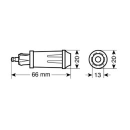 Zástrčka zapalovače 12/24V úzká LAMPA