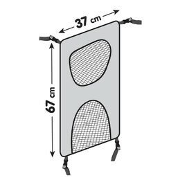 Dělící bariéra pro převážení psů 37 x 67 cm LAMPA
