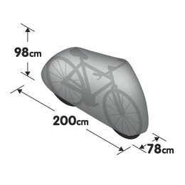 Ochranná plachta na kolo De-Luxe LAMPA - 200 x 98 x 78 cm