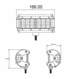 LED světlo, 18x3W, 166mm, ECE R10