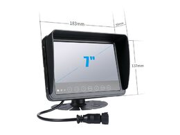 AHD set Monitor 7" prachotěsný/voděodolný/nárazu odolný, 2x4PIN vstup + kamera + 15m kabel