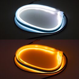 LED pásek, dynamické blinkry oranžová / poziční světla bílá, 45 cm