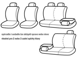 Autopotahy LUX STYLE UNI černo červené