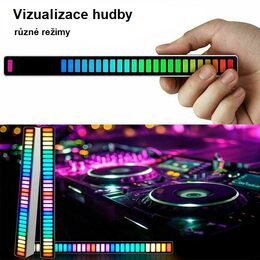 LED ambientní osvětlení RGB do USB, bluetooth,20cm
