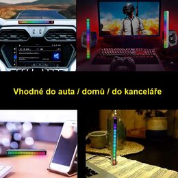 LED ambientní osvětlení RGB do USB, bluetooth,20cm
