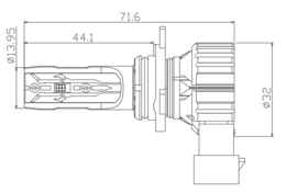 LED HIR2 (9012) bílá, 9-18V, 4000LM