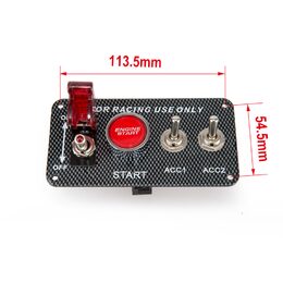 Panel s 3x spínači + tlačítko START, 12V