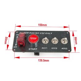 Panel s 4x spínači + tlačítko START, 12V