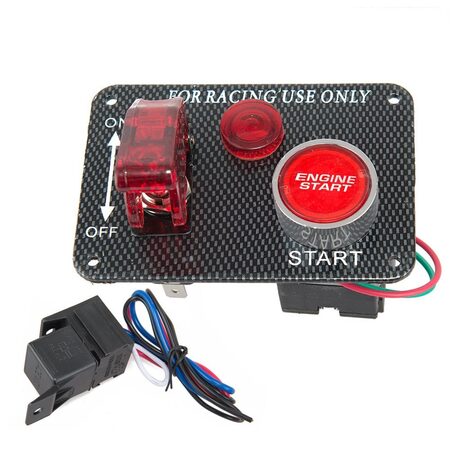 Panel s 1x spínačem, kontrolkou + tlačítko START, 12V