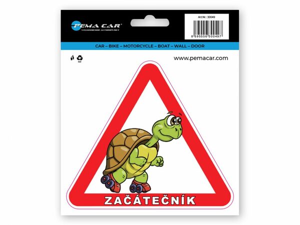 Samolepka ZAČÁTEČNÍK /želva/