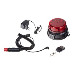 AKU LED maják, 12x3W červený, dálkové ovládání, magnet, ECE R10
