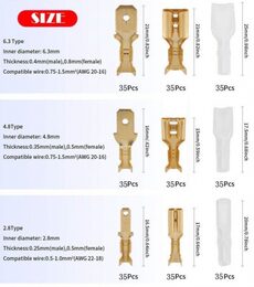 Sada faston konektorů a krytek - 315ks