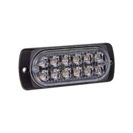 SLIM výstražné LED světlo vnější, oranžové, 12/24V,12 x 1W