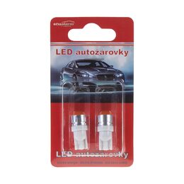 LED T10 bílá, 12V, 1LED/1W superradio