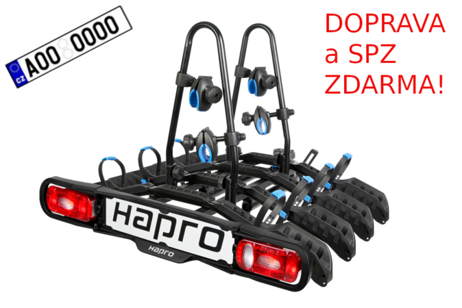Nosič 4 jízdního kol na tažné zařízení Hapro Atlas Active IV