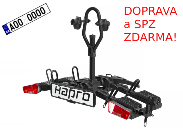 Nosič 2 jízdních kol na tažné zařízení Hapro Atlas Premium XFold
