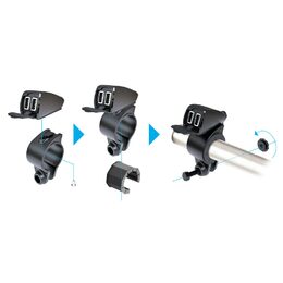 USB voděodolná nabíječka na řidítka 5400 mA 12/24V LAMPA