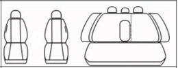Autopotahy Volkswagen Golf V, s loketní opěrkou, od r 2003-2009, antracit