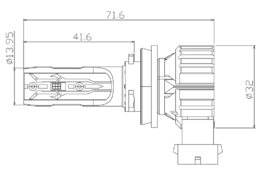 LED H16 bílá, 9-18V, 4000LM