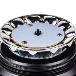 LED maják, 12-24V, 12x3W oranžový, magnet, ECE R65